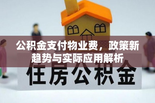 士林公积金支付物业费，政策新趋势与实际应用解析