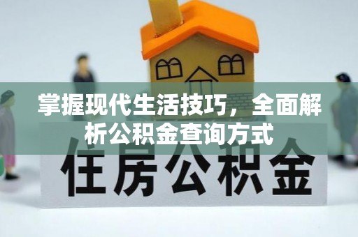 士林掌握现代生活技巧，全面解析公积金查询方式