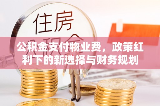 士林公积金支付物业费，政策红利下的新选择与财务规划
