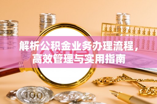 士林解析公积金业务办理流程，高效管理与实用指南