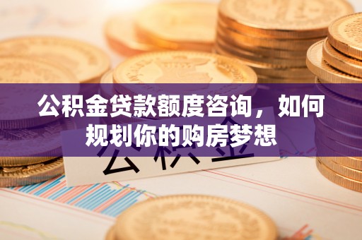 士林公积金贷款额度咨询，如何规划你的购房梦想