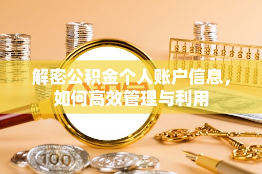 士林解密公积金个人账户信息，如何高效管理与利用