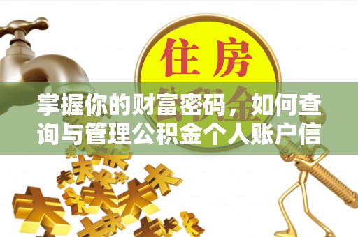士林掌握你的财富密码，如何查询与管理公积金个人账户信息