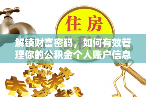 士林解锁财富密码，如何有效管理你的公积金个人账户信息