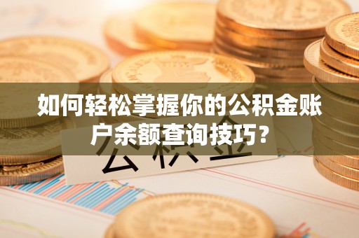士林如何轻松掌握你的公积金账户余额查询技巧？