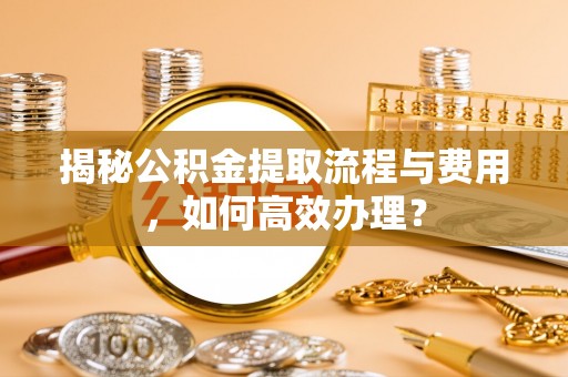 士林揭秘公积金提取流程与费用，如何高效办理？